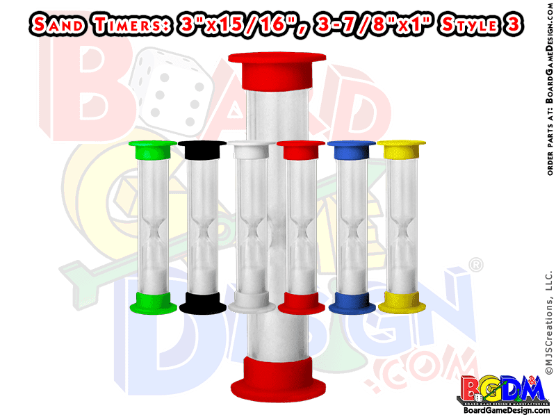 Sand Timers (Style 3), 15 seconds, 30 seconds, 60 seconds, 90 seconds, 120 seconds, 180 seconds