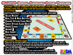 Custom Monopoly Templates for Sale – CLASSIC version Templates