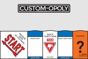 Custom Monopoly Templates for Sale – Game Box MODERN version (box is more square than the “classic” version)