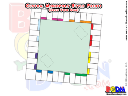 Monopoly Game Board Sheet: Monopoly Pre-Printed Sheet is a great Custom Starting Point for your monopoly game board!